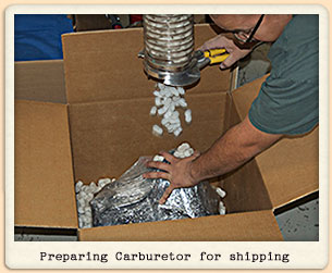 Receiving Carburetor for Overhaul